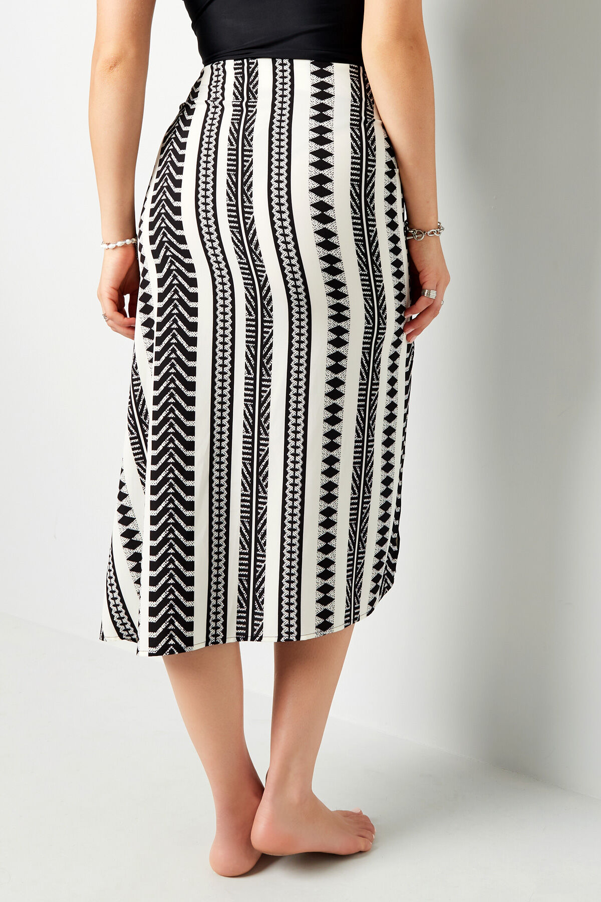 Maxi falda negro/blanco Negro & White S Imagen7