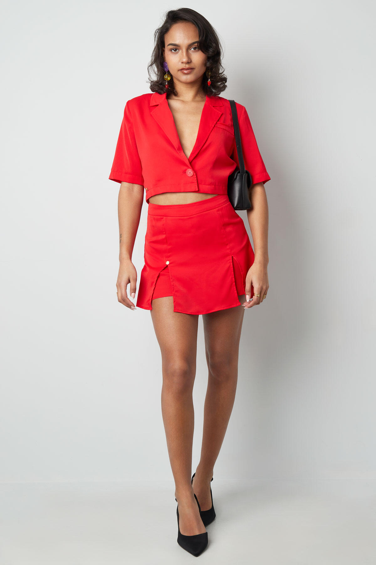 Gonna Mini Donna in Poliestere Stile Sportivo Pieghettato h5 Immagine2