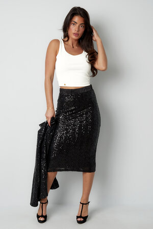 Polyester Sequin Women's Pencil Skirt Sparkle Finish h5 Picture6