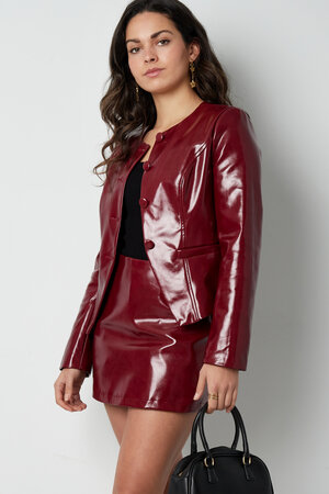 Gonna Mini in PU Tessuta Casual Colore Puro h5 Immagine9