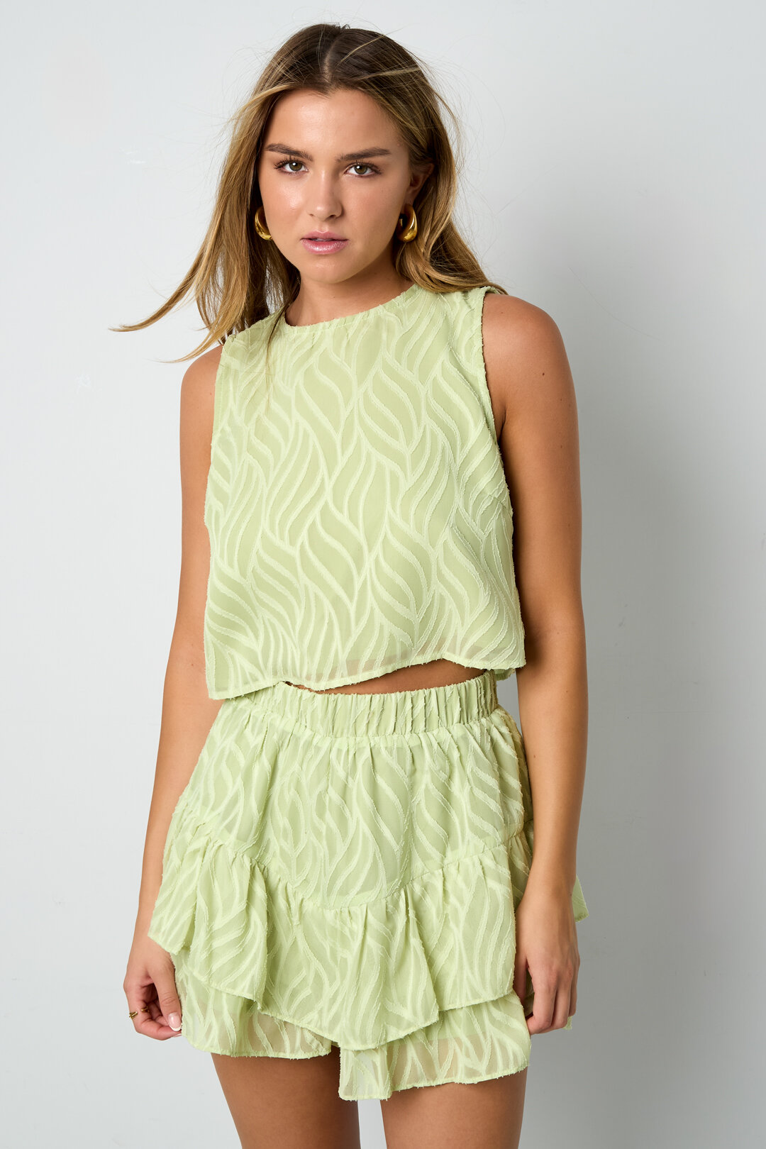 Woven Polyester Fiber Women's Pantskirts Elegant Solid Color Spring/Summer h5 Picture8