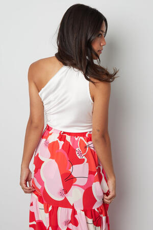 Women's One-Shoulder Satin Bodysuit with High-Waisted Wide-Leg Pants Set h5 Picture8