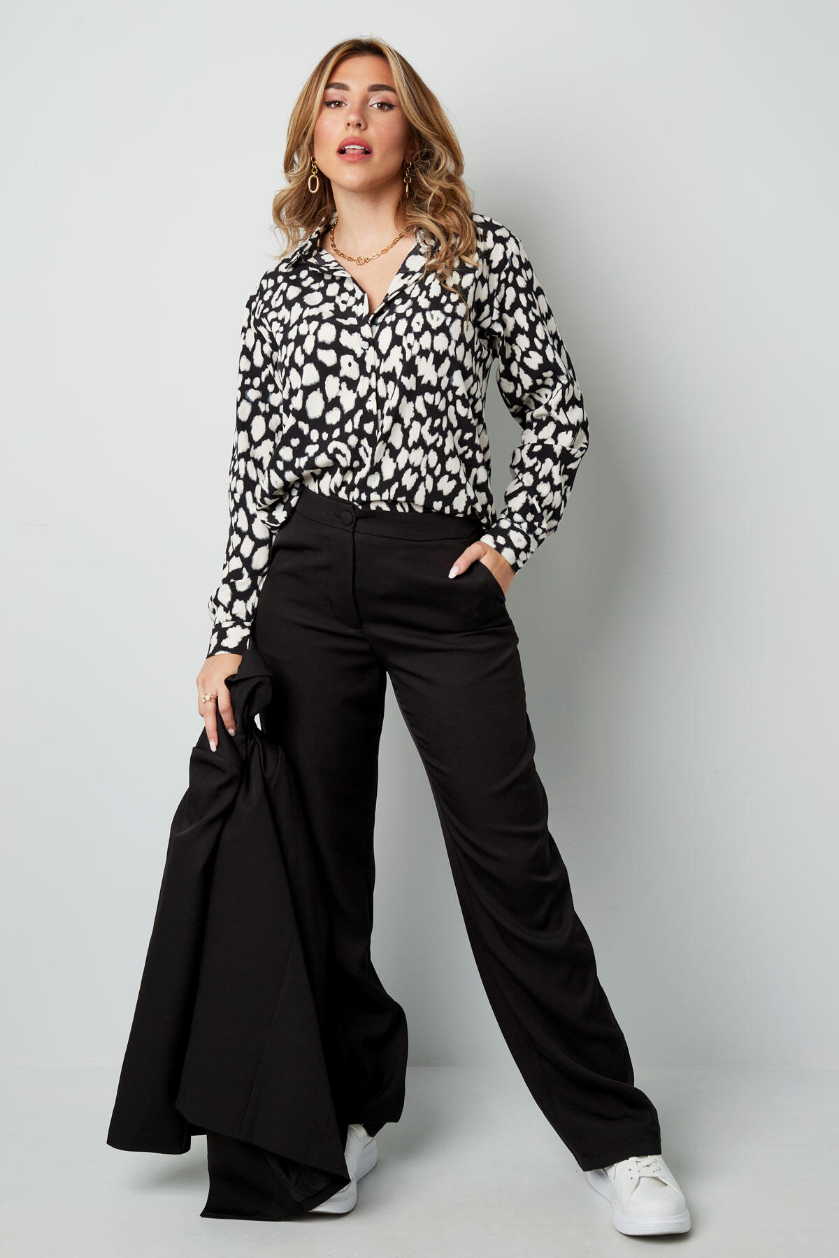 Bluse mit Panthermuster in Rot Bild6