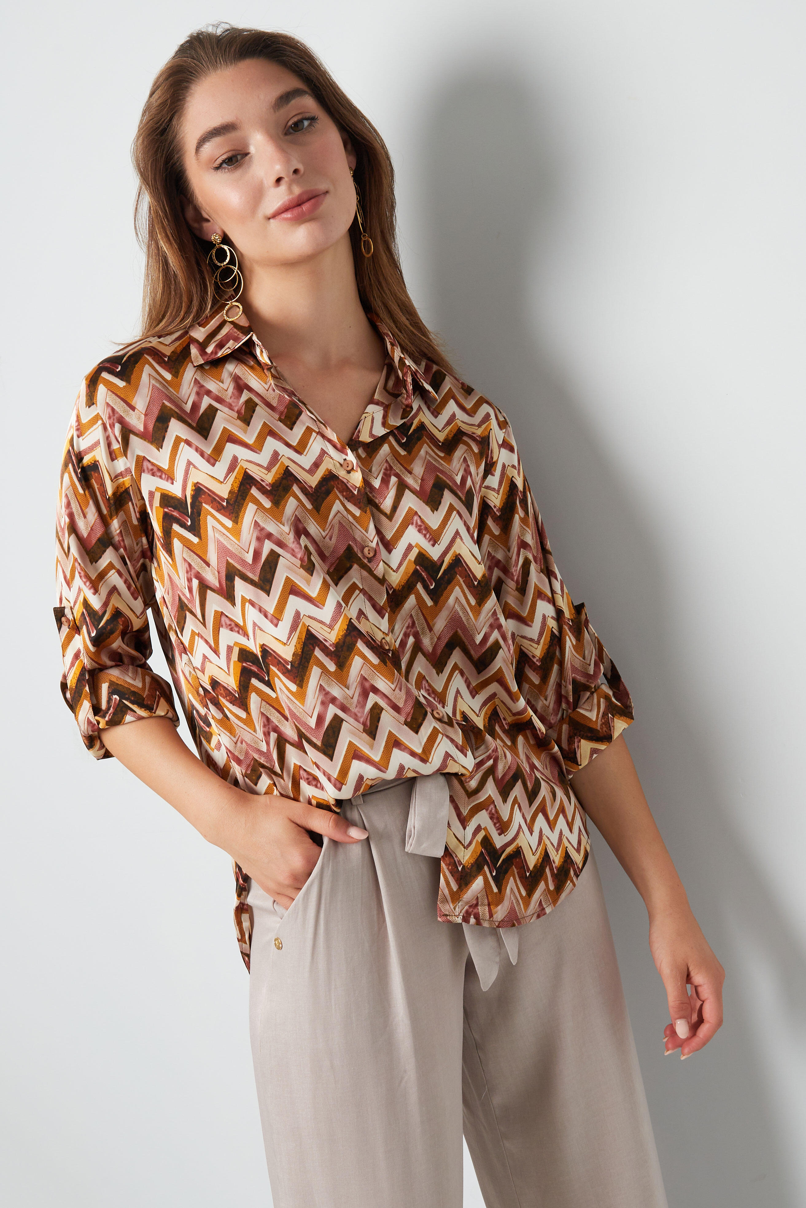 Bluse mit Zickzackmuster h5 Bild5