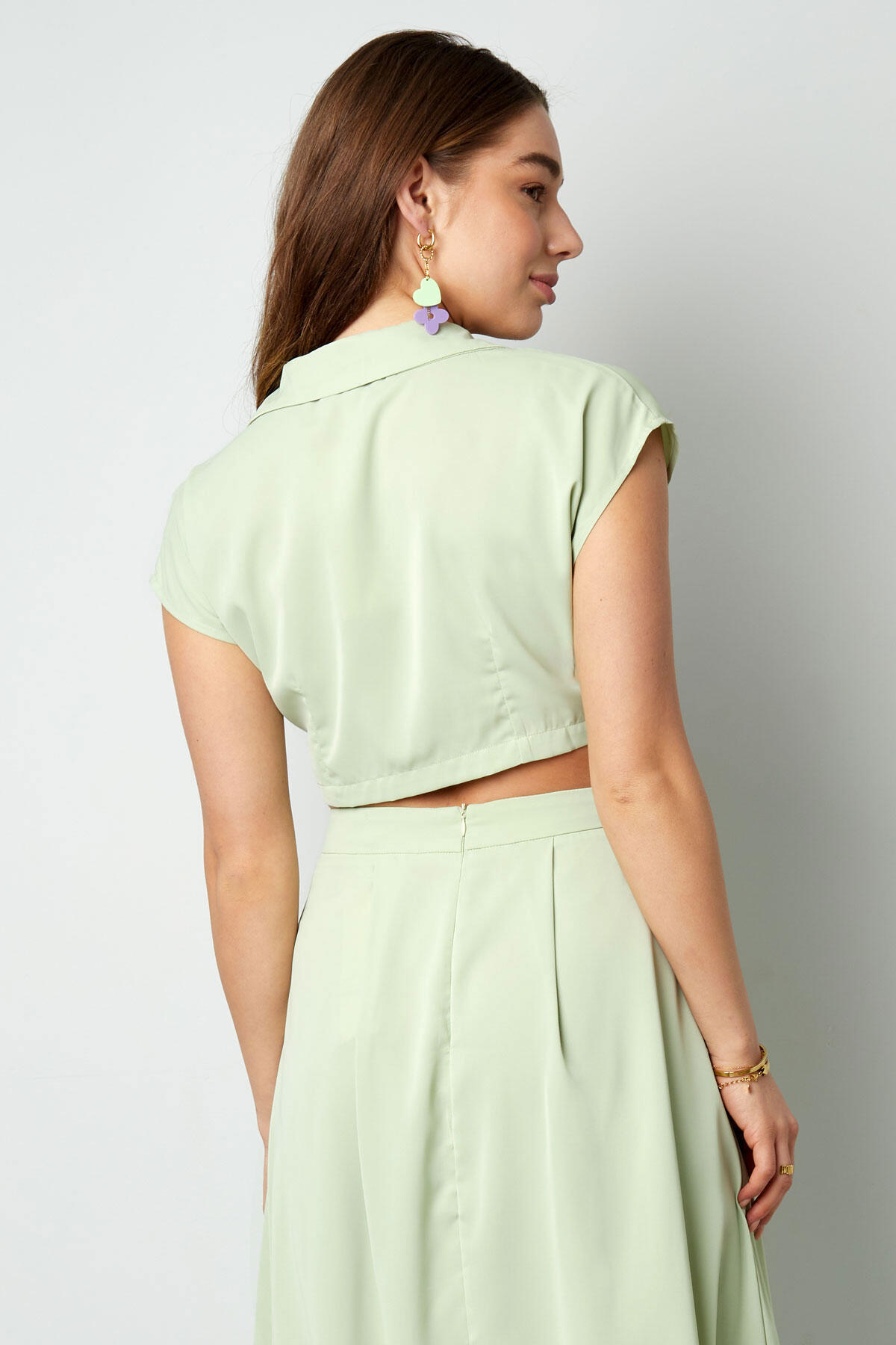 Polyester Women's Sleeveless Top Blazer Style Single Button Closure Picture9