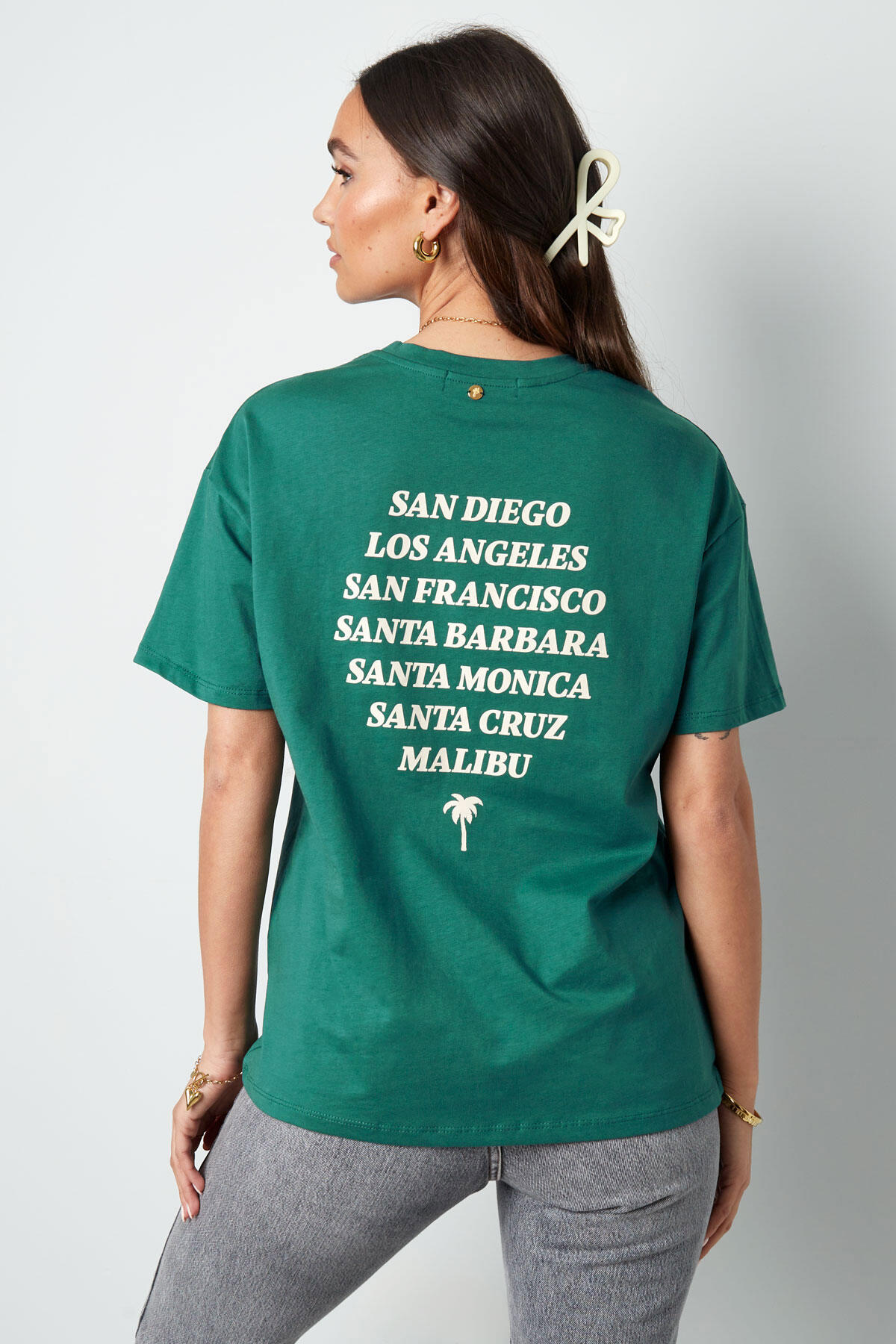 Cotton Women's T-shirt California Cities Print h5 Picture8