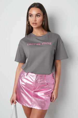 Camiseta L'art De Vivre - Gris Rosa h5 Imagen5