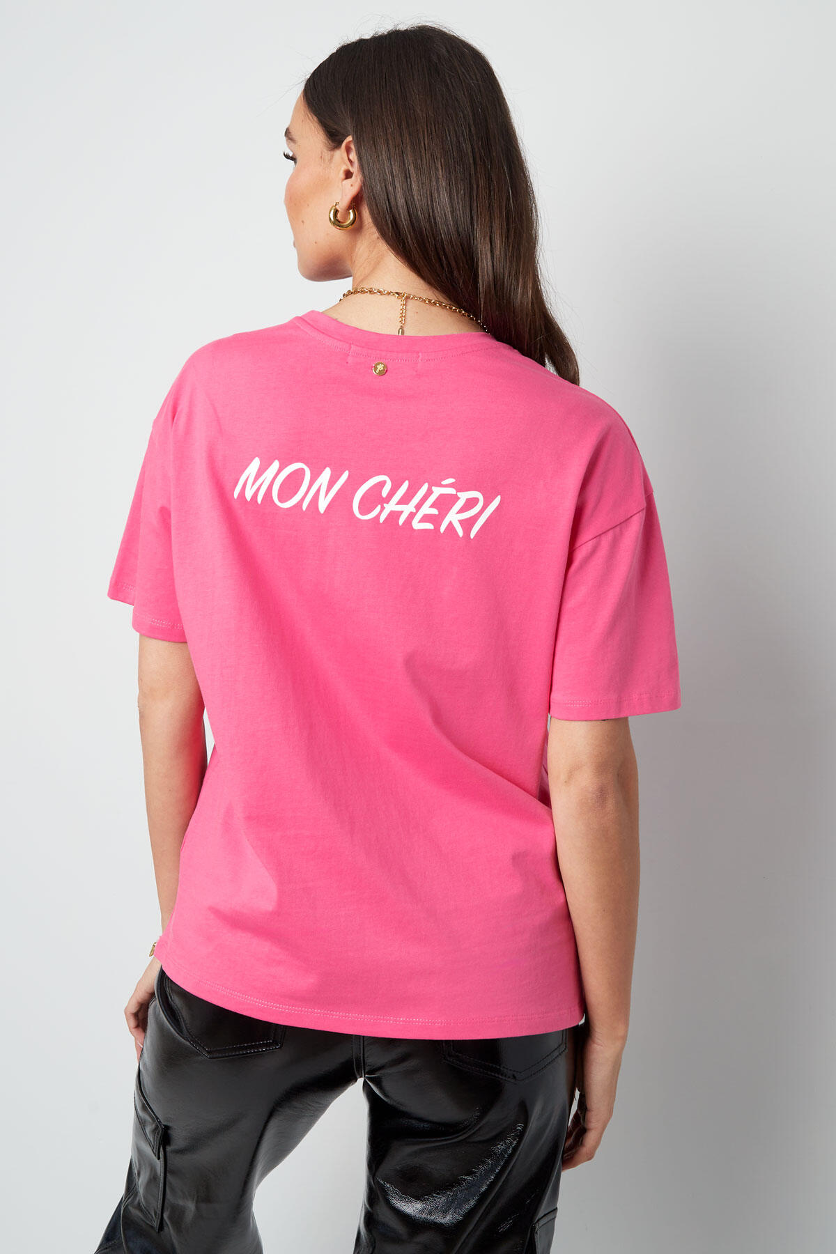 Cotton Women's T-shirt Oversized Embroidered Heart Picture9
