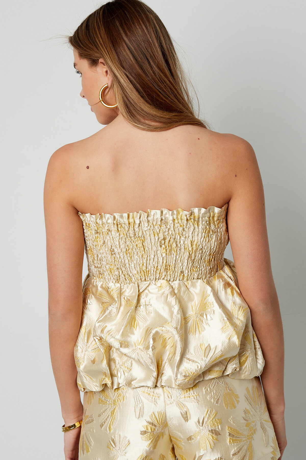 Zijdenmix Mouwloze Top Peplum Lente/Zomer Afbeelding6