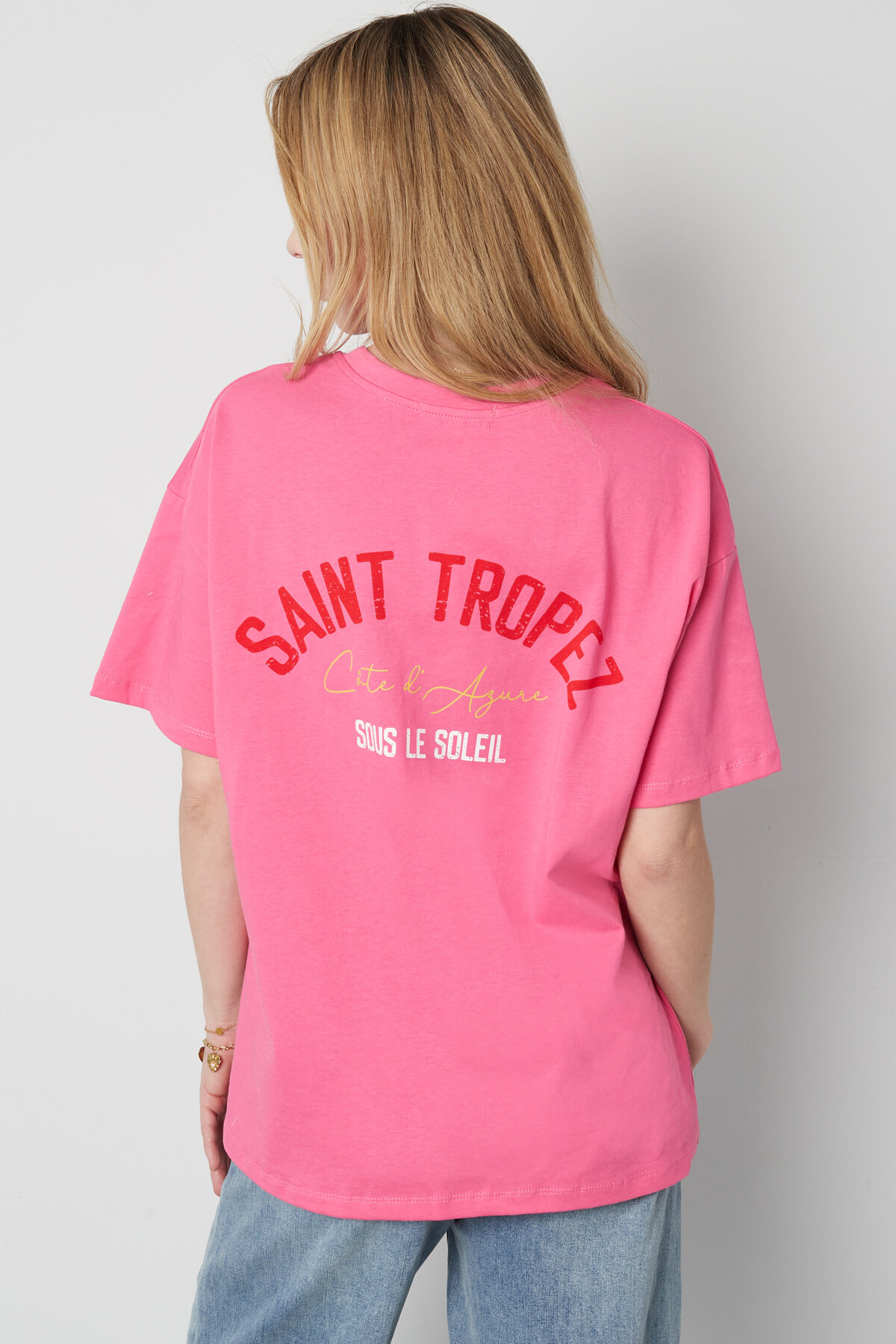 Cotton Women's T-shirt Oversized Saint Tropez Print Picture8