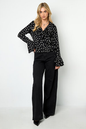 Woven Polyester Fiber Women's Blouse Elegant Polka Dots h5 Picture5
