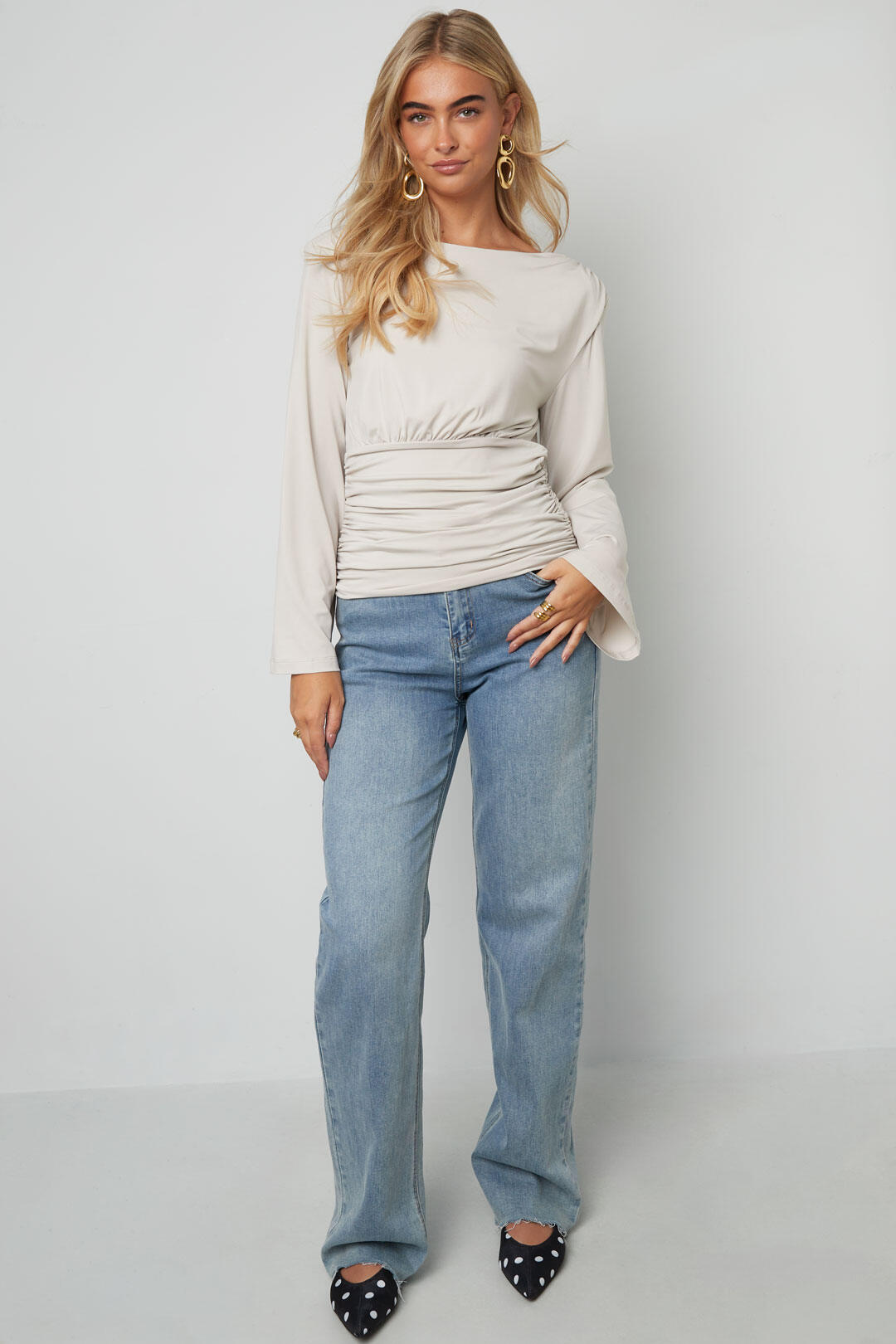 Gewebte Polyesterfasern Damen Langarmshirt Elegantes Einfarbiges Herbst/Winter Bild6
