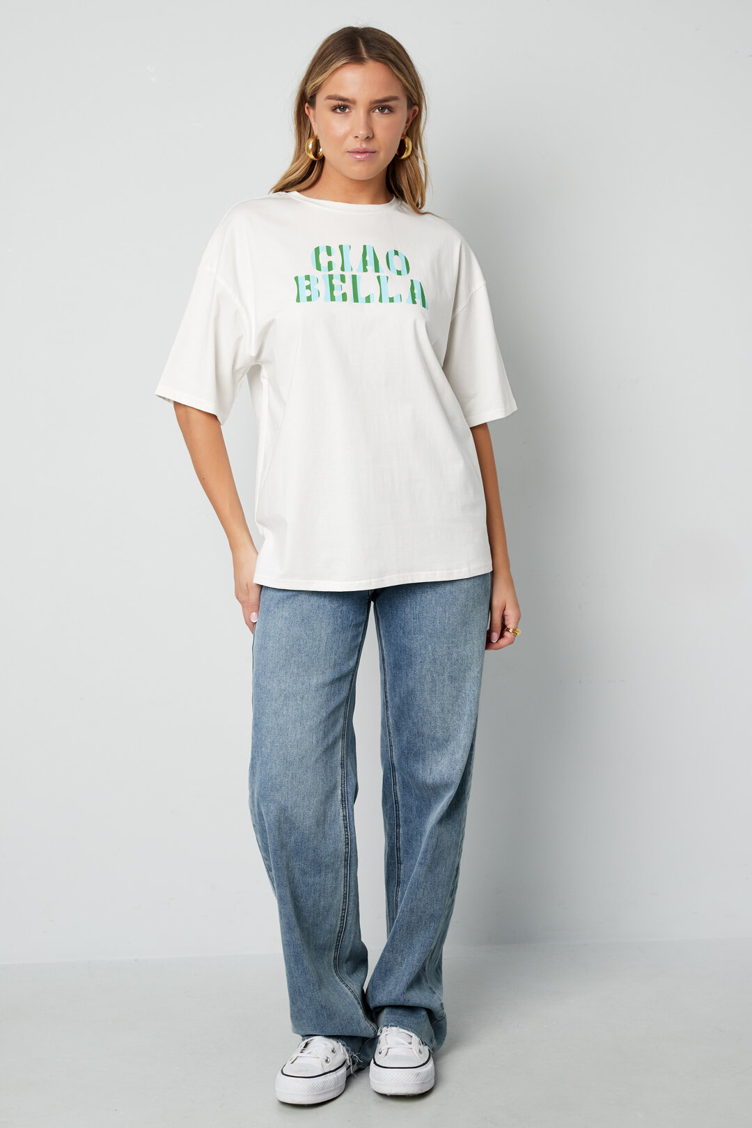 Cotton Women's T-shirt Casual Letters Picture9