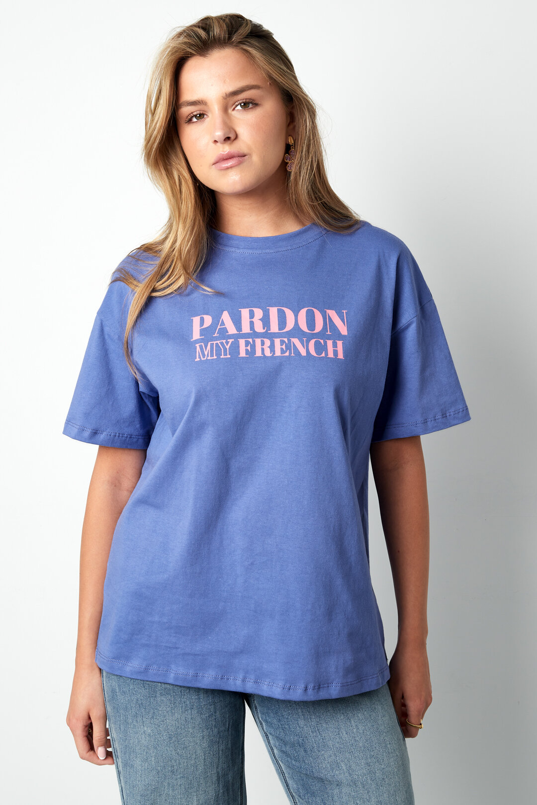Cotton Women's T-shirt Casual Letters h5 Picture4