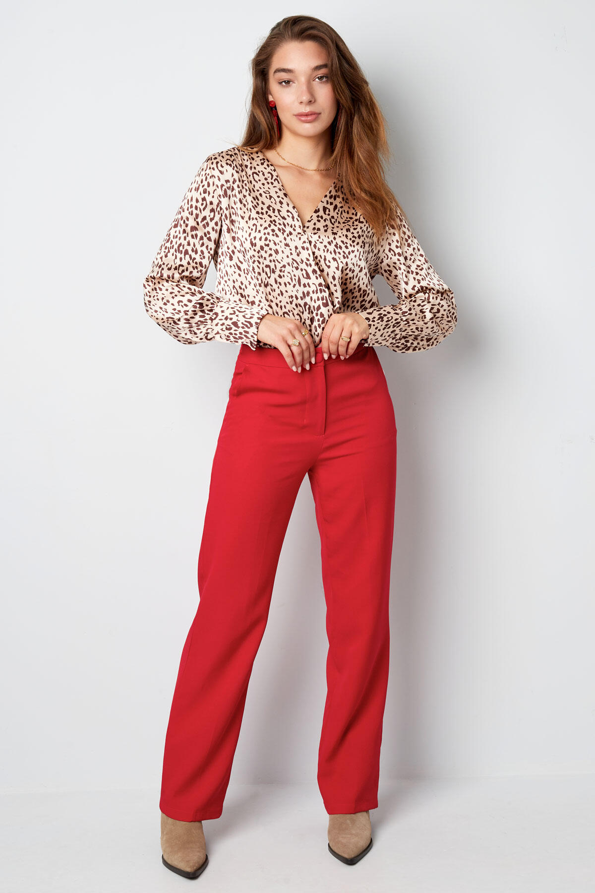 Pantalón básico liso Salmón S Imagen8