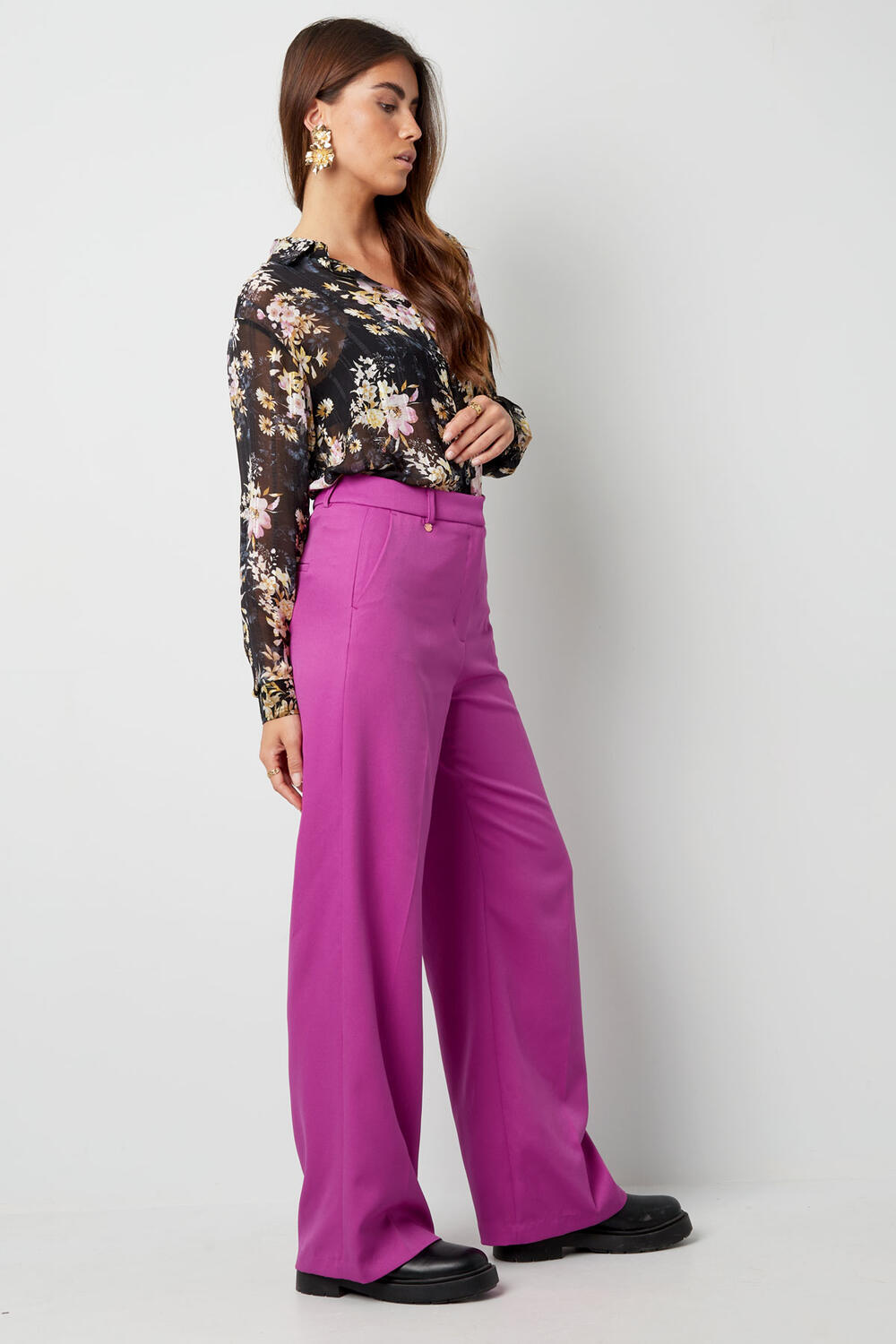 Pantalon met plooi h5Afbeelding7