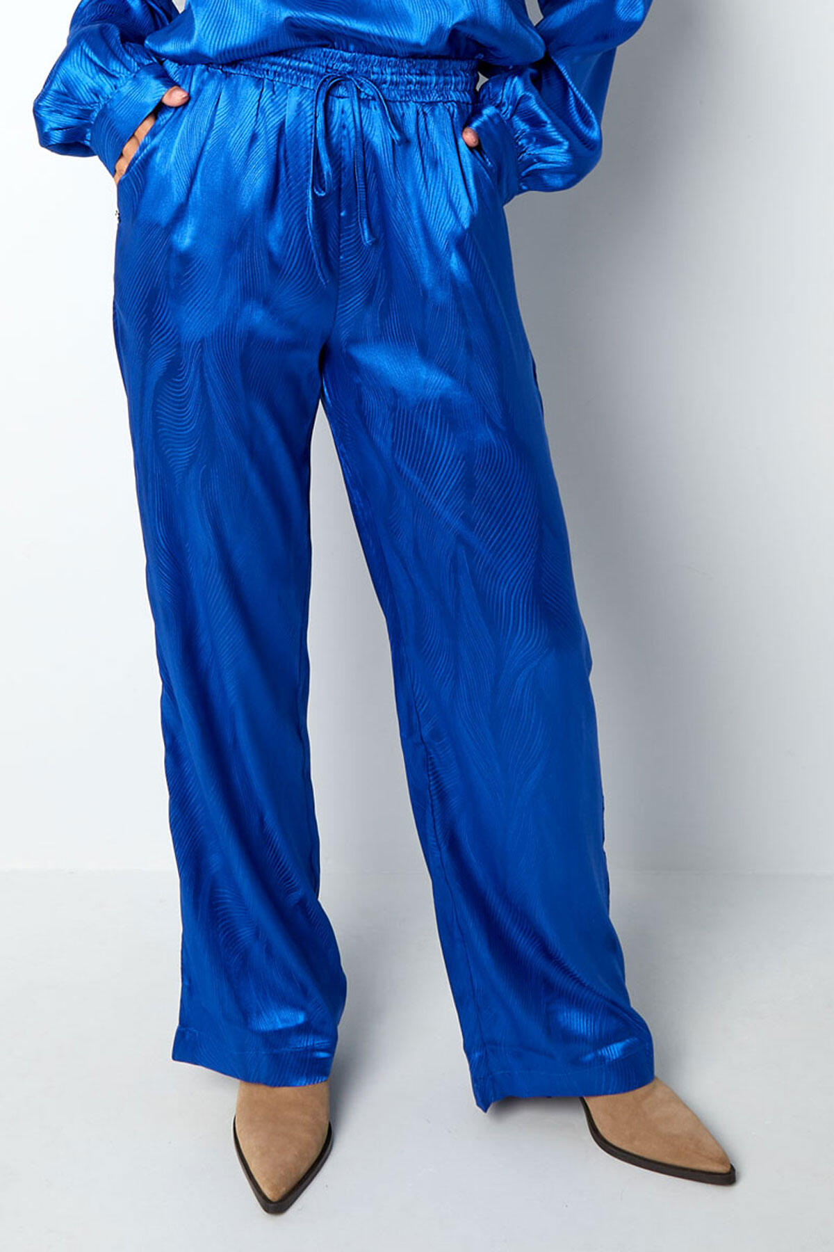 Polyester Damen Weite Hose Satin Finish Bild7