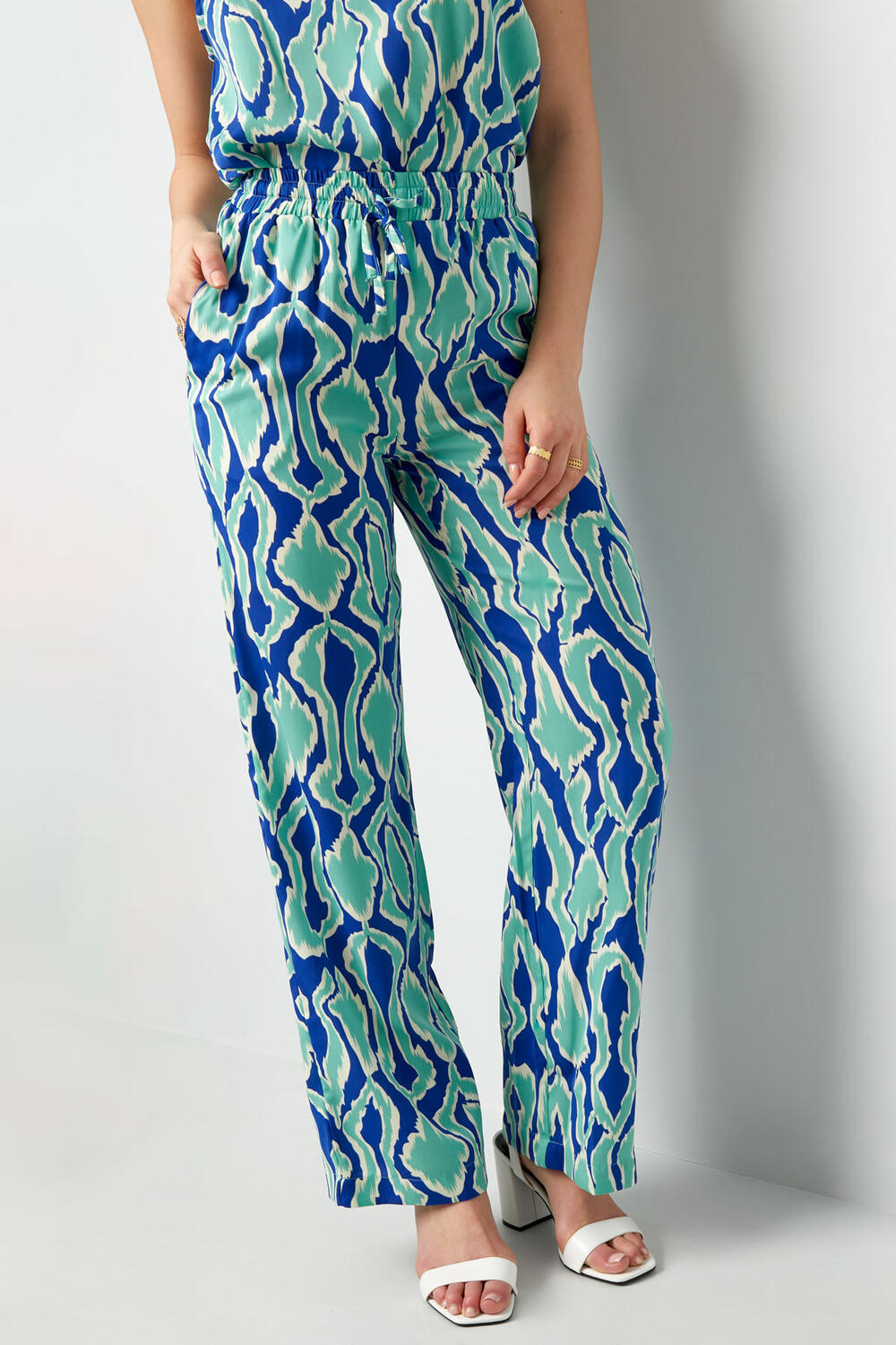 Gewebte Casual Damen Gerade Hosen Blumenmuster Frühling/Sommer h5Bild2