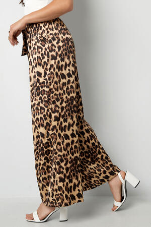 Polyester Women's Wide Leg Pants Leopard Print High Waist h5 Picture5