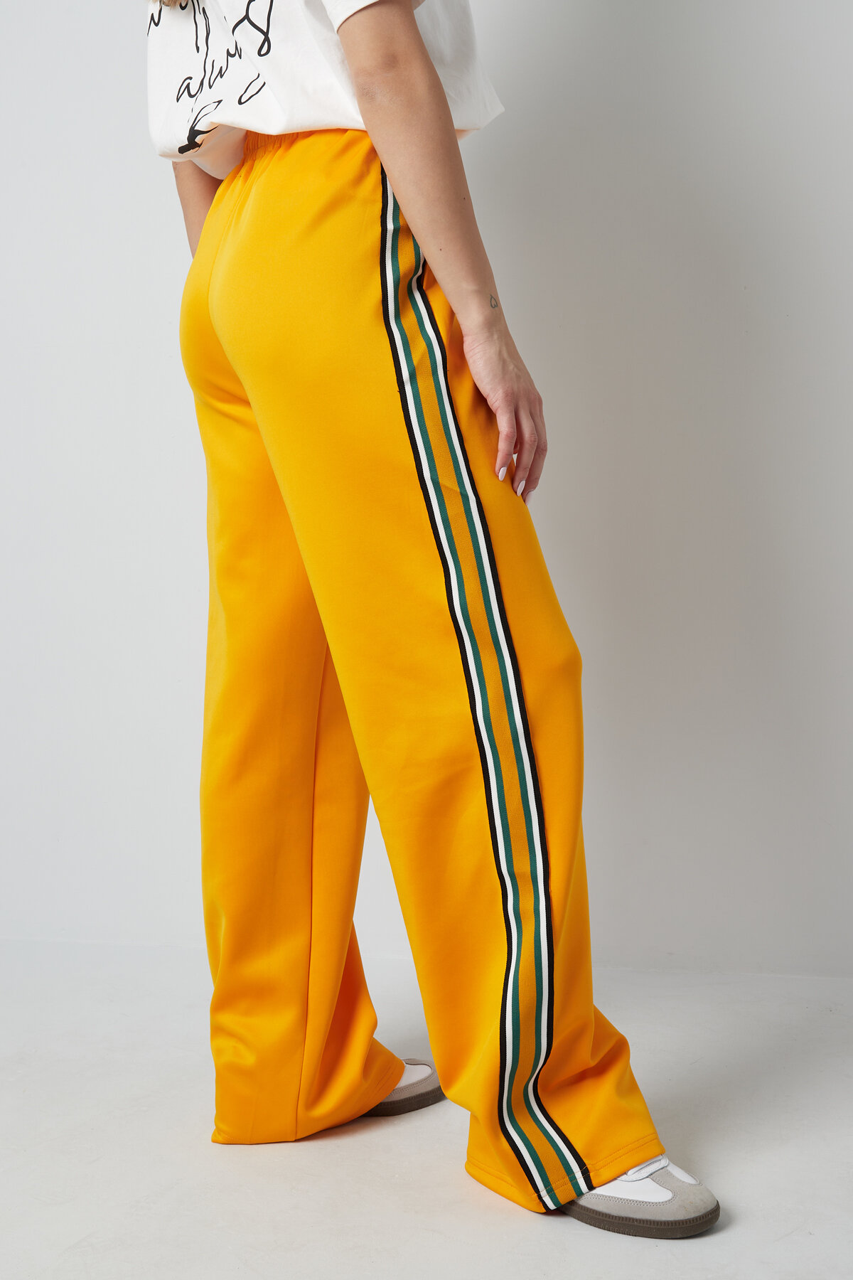 Woven Women's Straight Pants Sporty Solid Color h5 Picture3