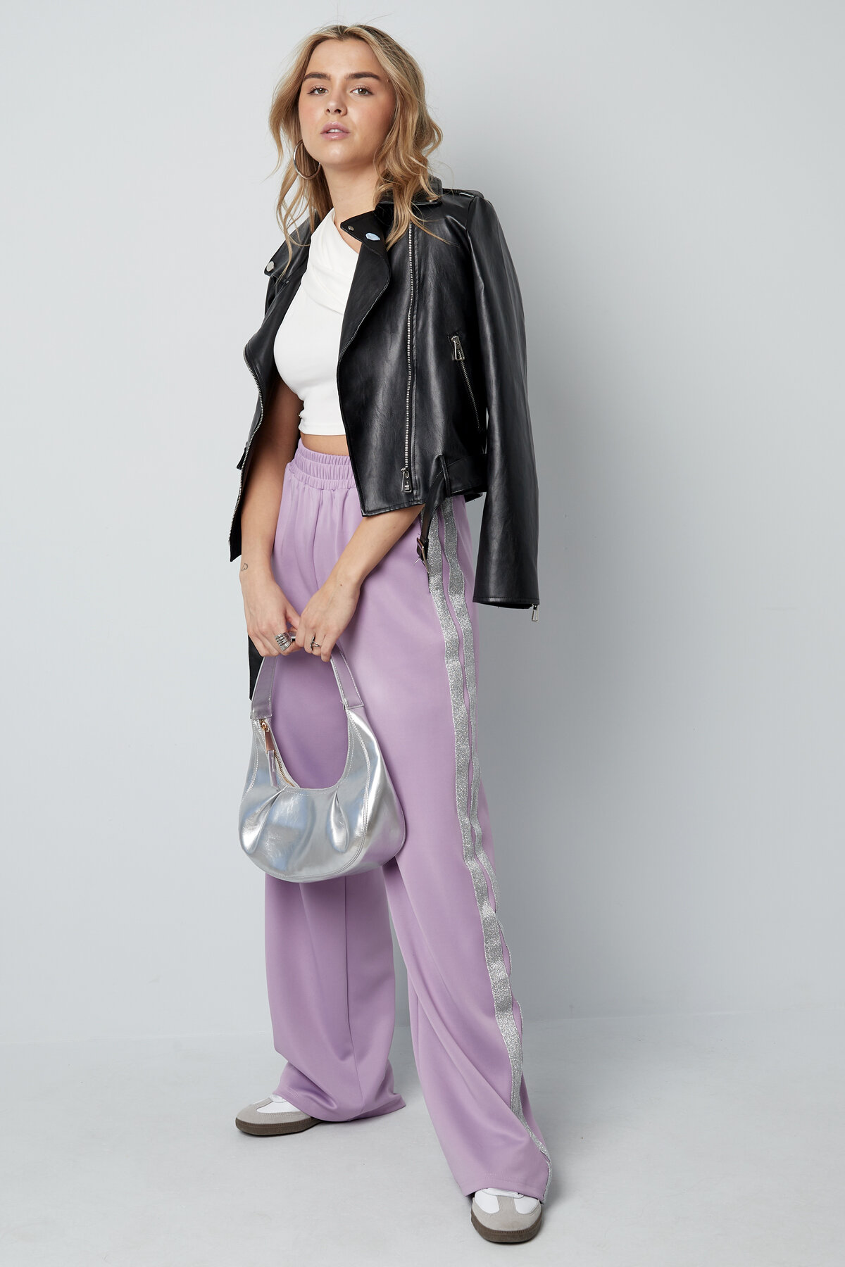 Woven Women's Straight Pants Sporty Solid Color Picture8