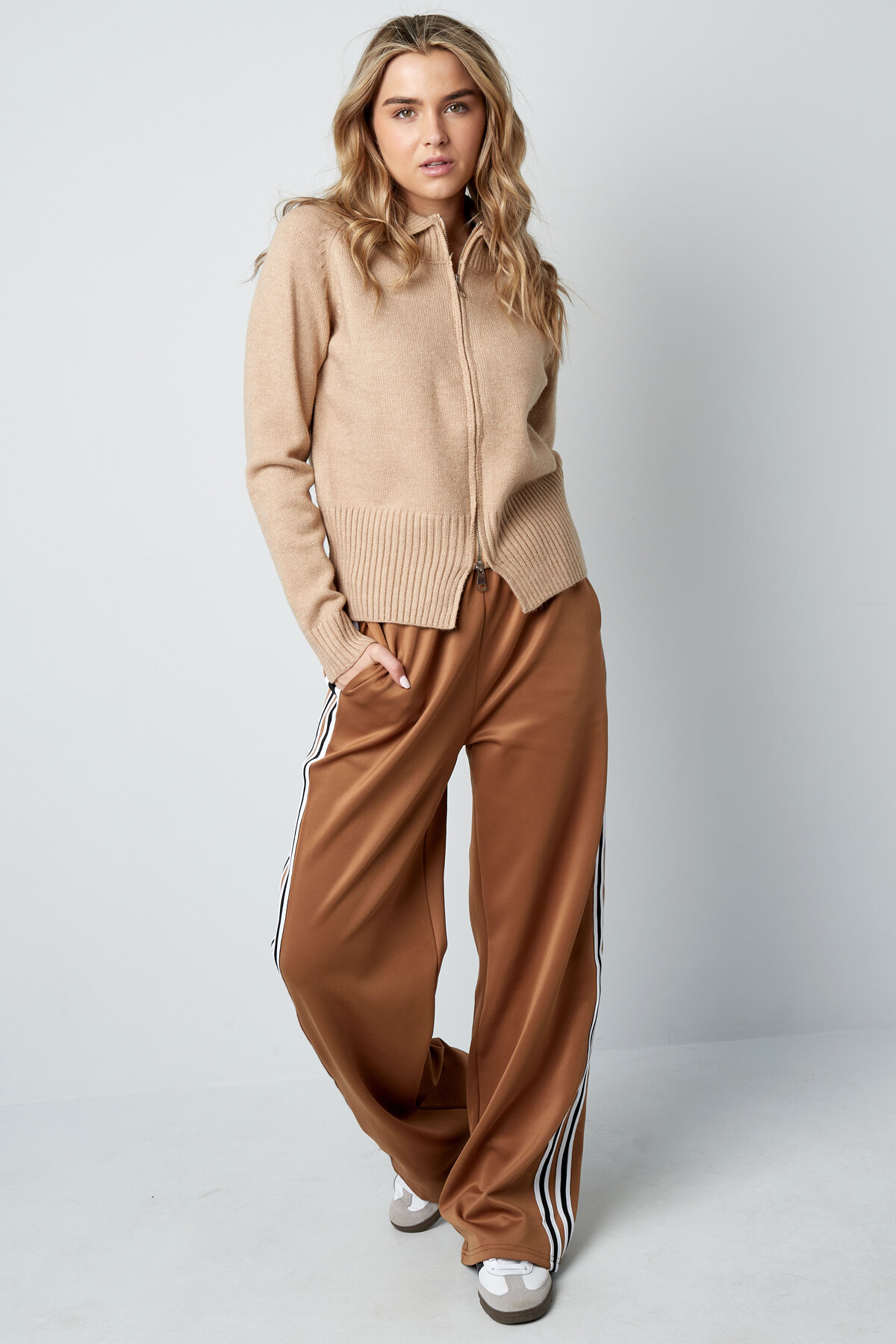 Woven Women's Straight Pants Sporty Solid Color Picture14