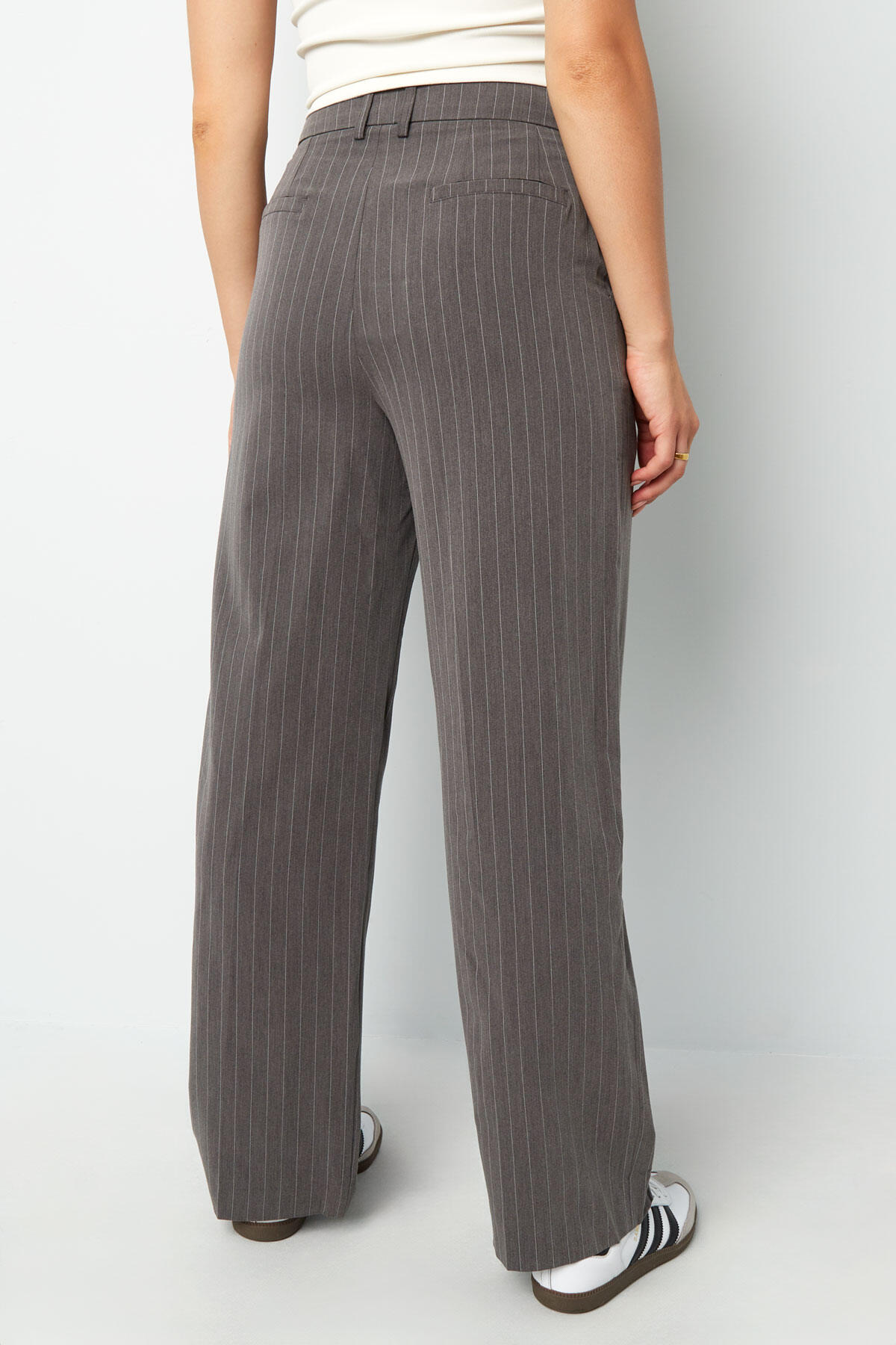 Gewebte Gerade Hose Elegante Streifen Bild4