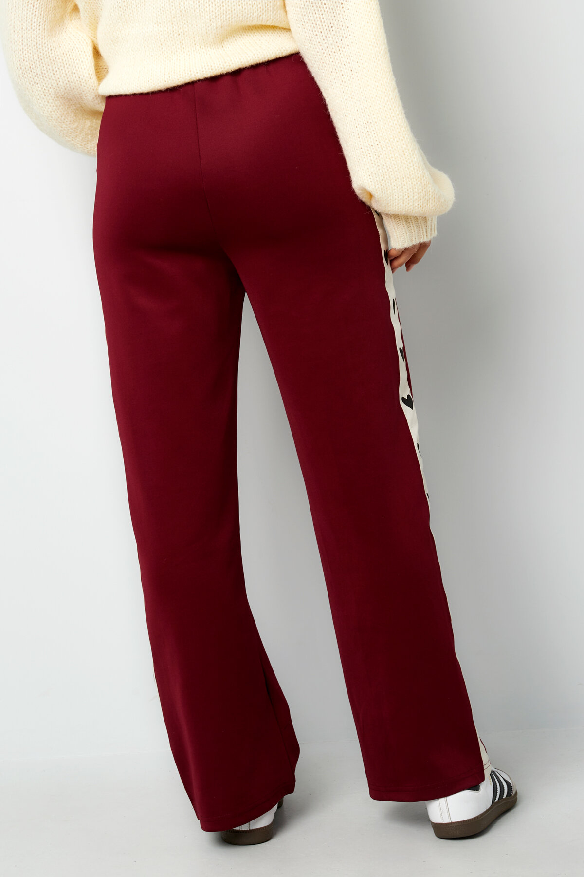 Woven Women's Straight Leg Pants Sporty Heart Pattern h5 Picture10
