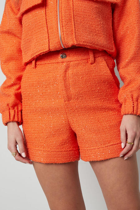 Shorts Femme Polyester Taille Haute Couleur Unie