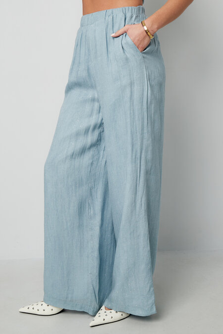 Gewebte Viskose Damen Weite Hosen Casual Solid Color