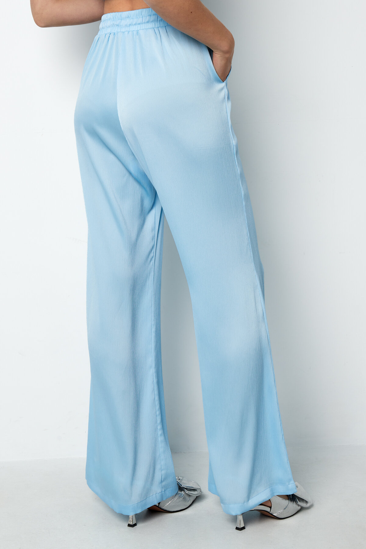Gewebte Polyester Damen Gerade Hosen Casual Einfarbig Frühling/Sommer h5 Bild3
