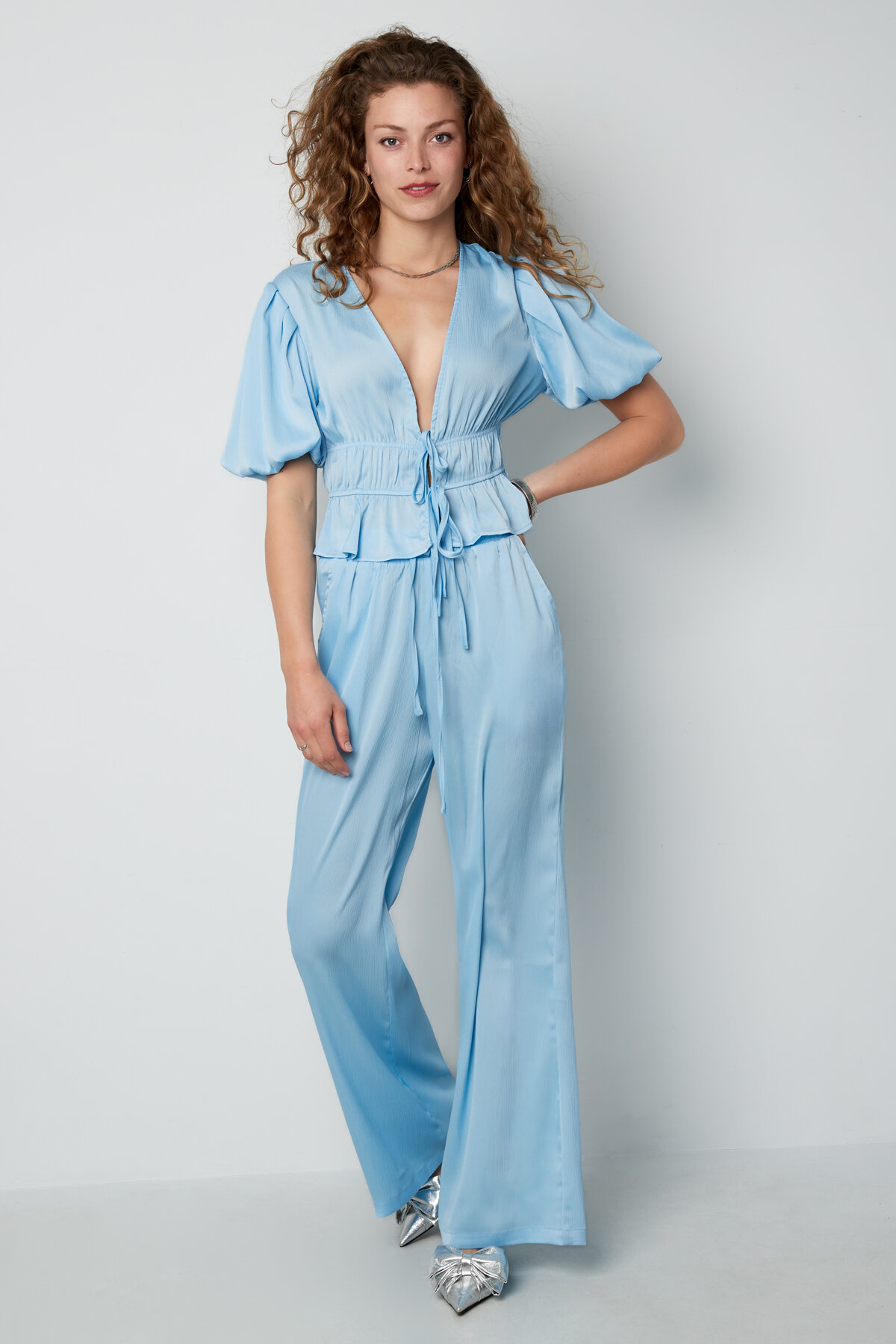 Gewebte Polyester Damen Gerade Hosen Casual Einfarbig Frühling/Sommer Bild6