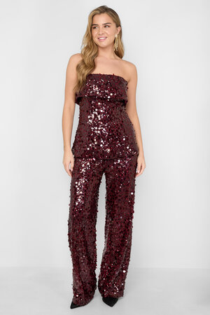 Gewebte Polyesterfaser Damen Gerade Hose Pailletten Elegant h5 Bild6