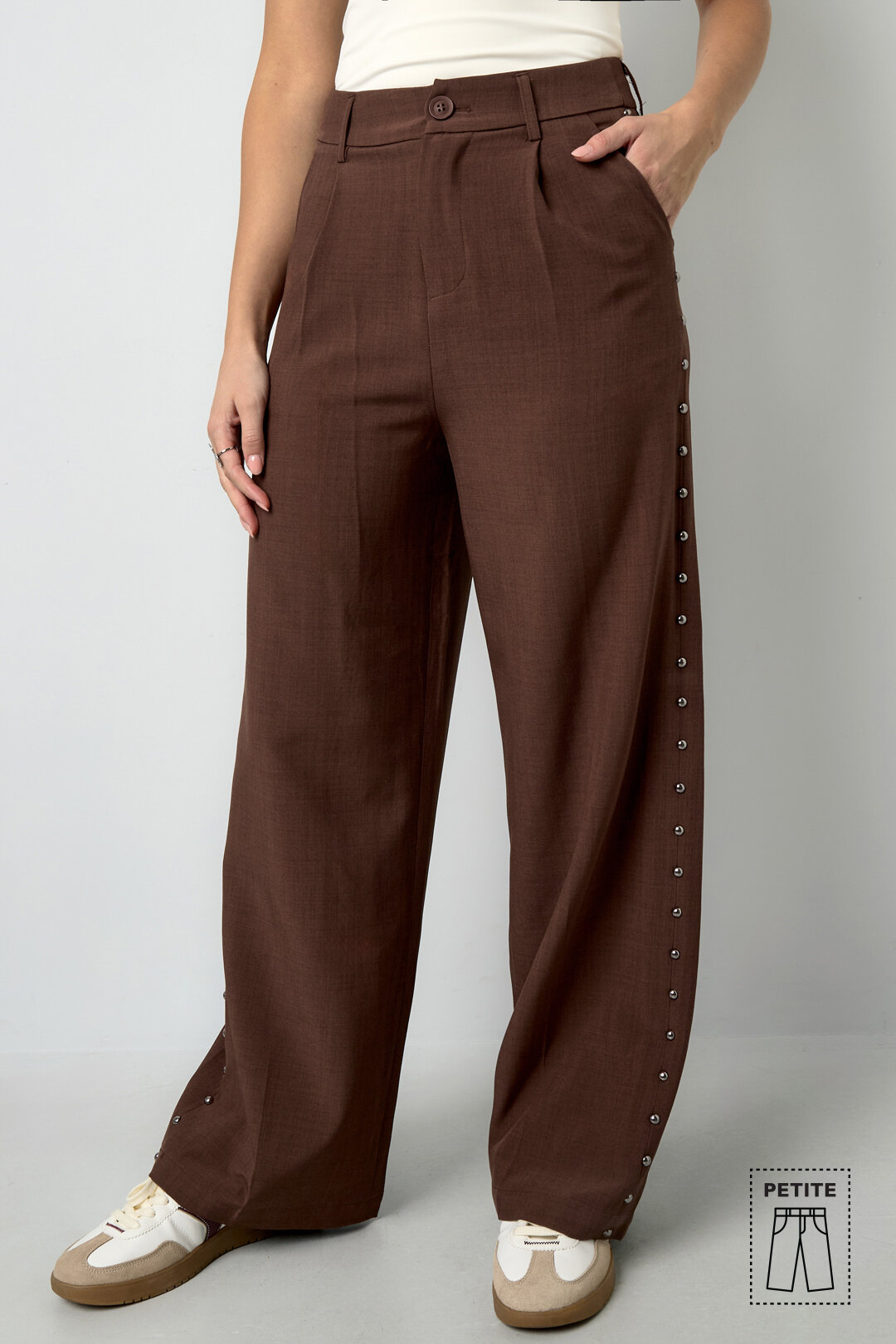 Gewebte Polyesterfasern Damen Weite Hose Elegant Einfarbig Herbst/Winter