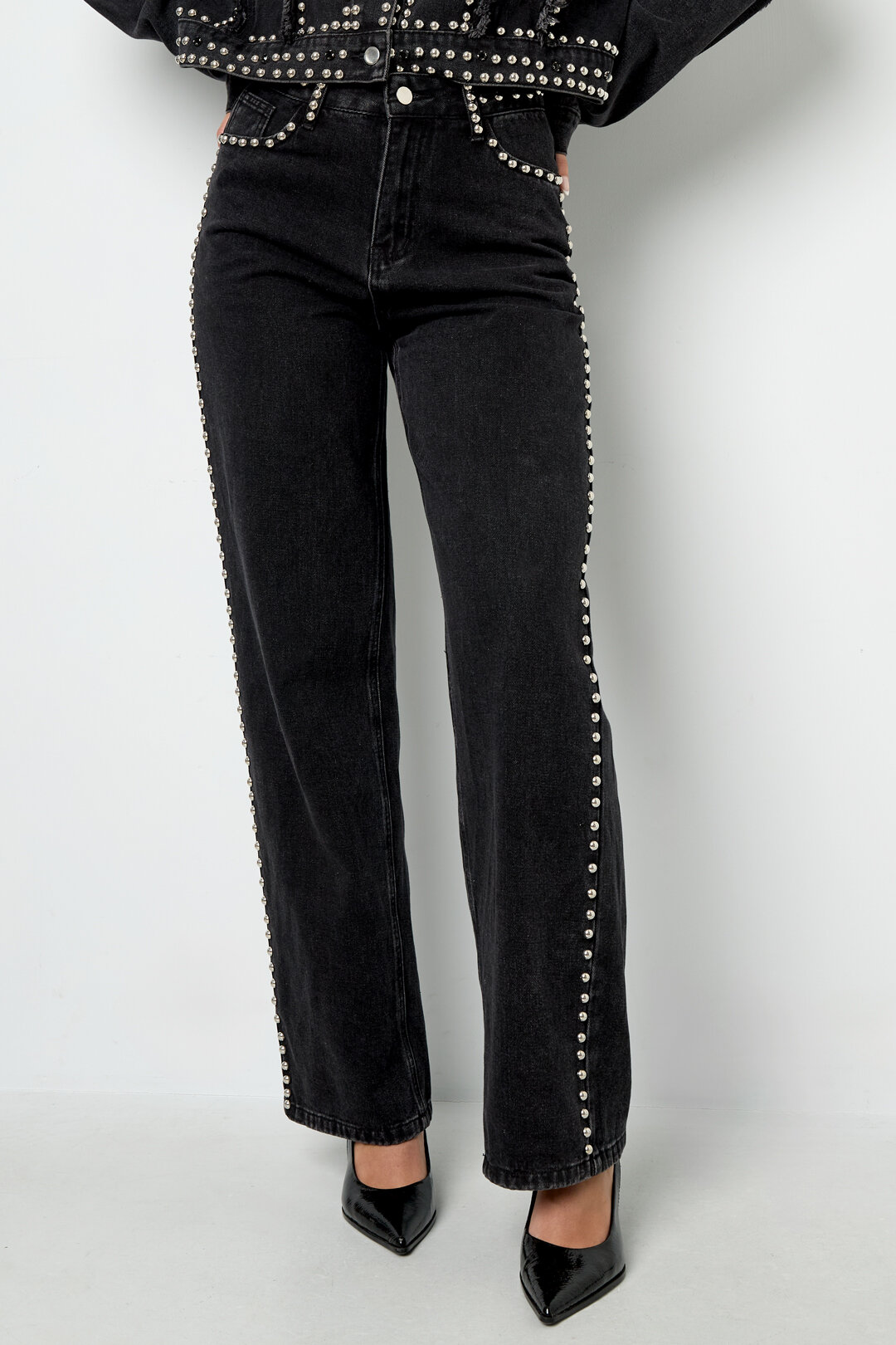 Woven Cotton Women's Straight Leg Pants Street Solid Color h5 Picture5