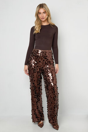 Gewebte Polyesterfaser Damen Gerade Hose Pailletten Elegant h5 Bild9