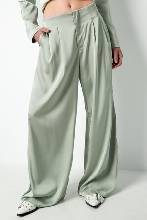 Woven Polyester Fiber Women's Straight Pants Casual Solid Color h5 Picture2