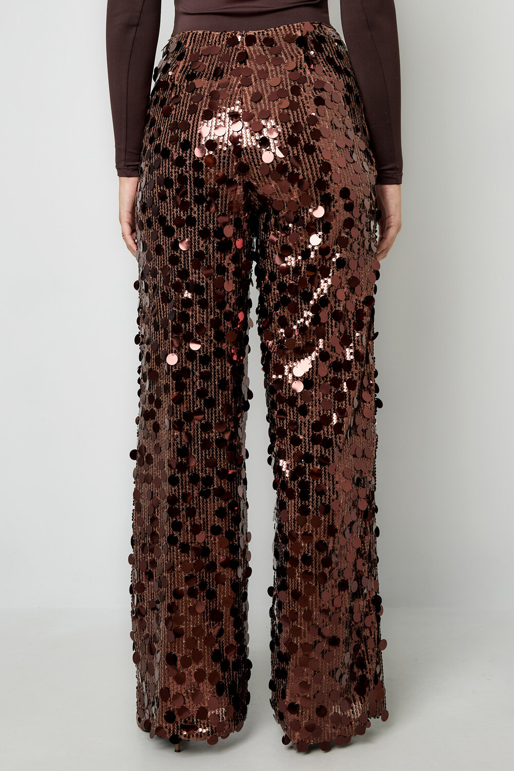 Gewebte Polyesterfaser Damen Gerade Hose Pailletten Elegant h5Bild12