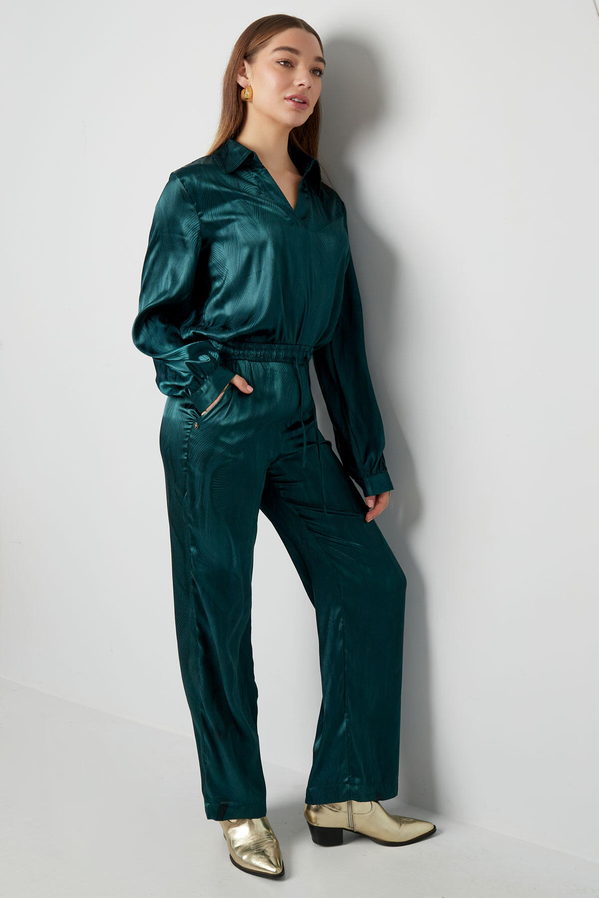Polyester Damen Weite Hose Satin Finish h5 Bild9