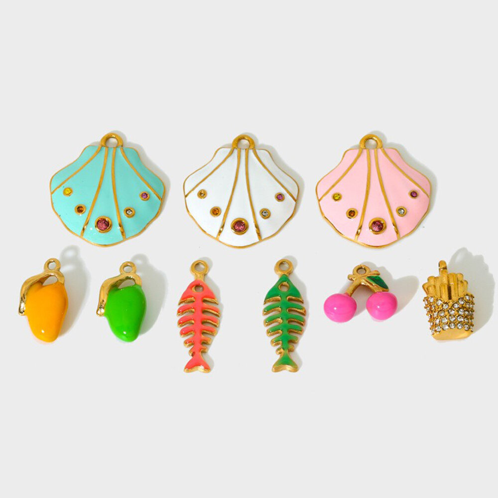Cute Fruit Stainless Steel Waterproof DIY Pendant