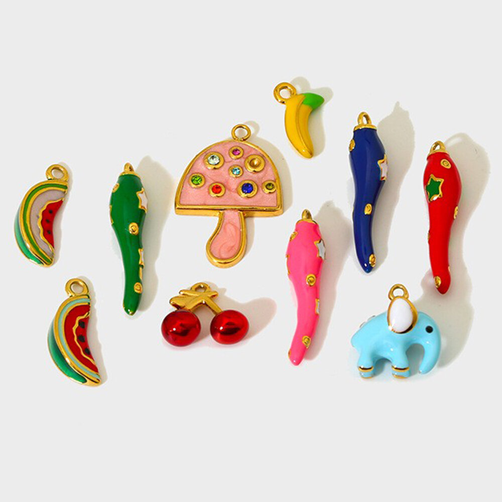 1 Piece Simple Series Sweet Plant Stainless Steel Waterproof Women's Pendants