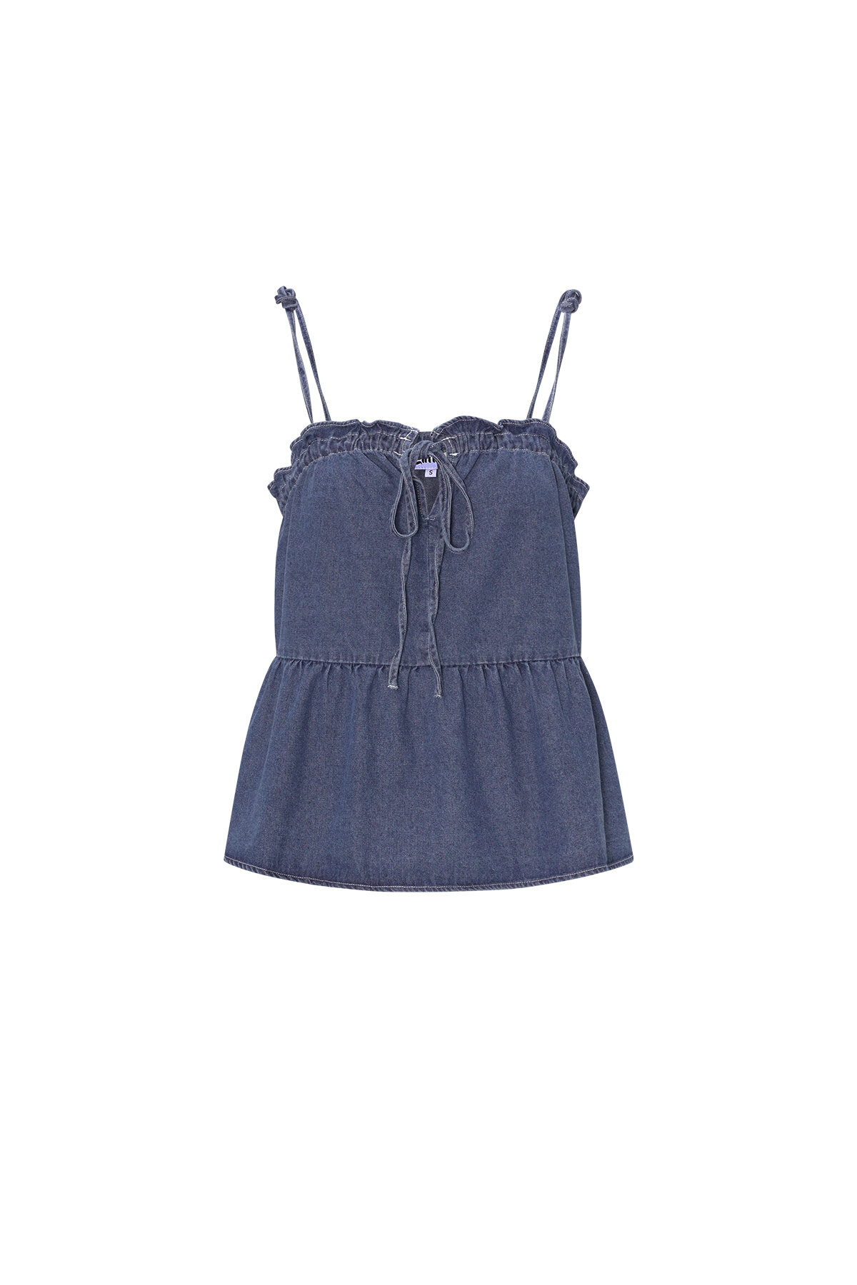Woven Denim Women's Casual Top Spring/Summer Solid Color h5 