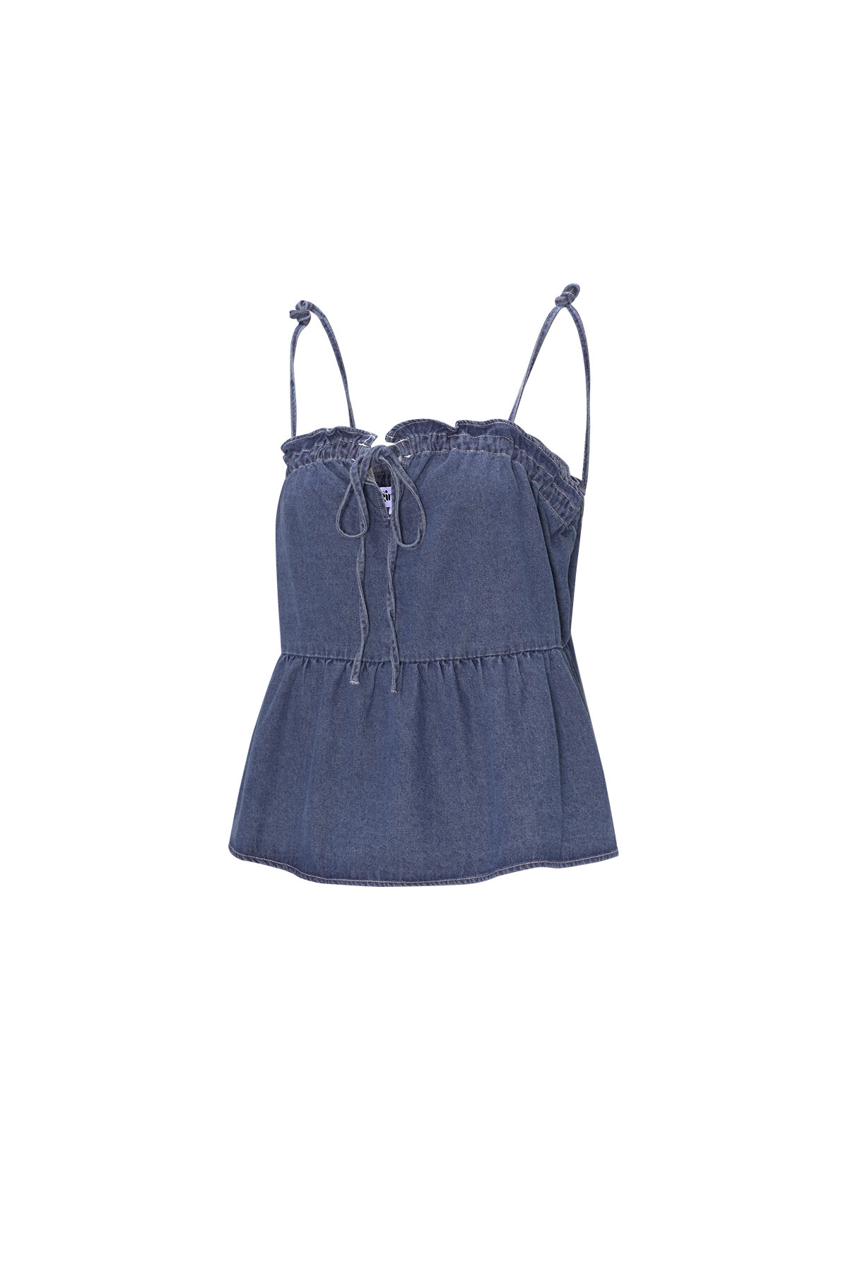 Woven Denim Women's Casual Top Spring/Summer Solid Color Picture2