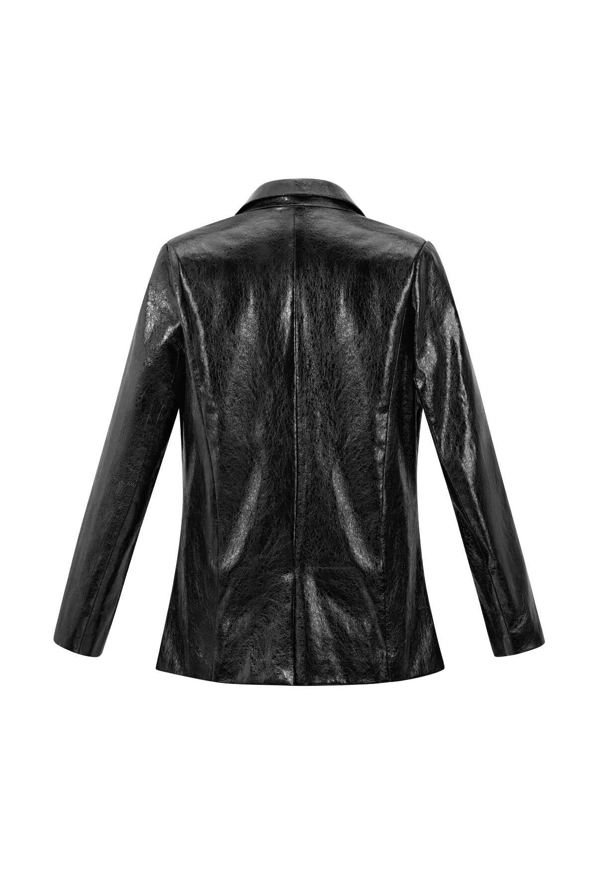 PU Leather Women's Blazer Set Shiny Finish h5 Picture3