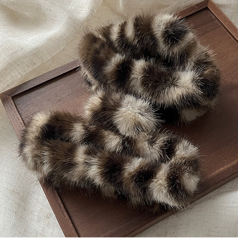 Luxuriöse Haarspangen aus Polyester mit Leopardenmuster für Damen – Alltagstauglich
