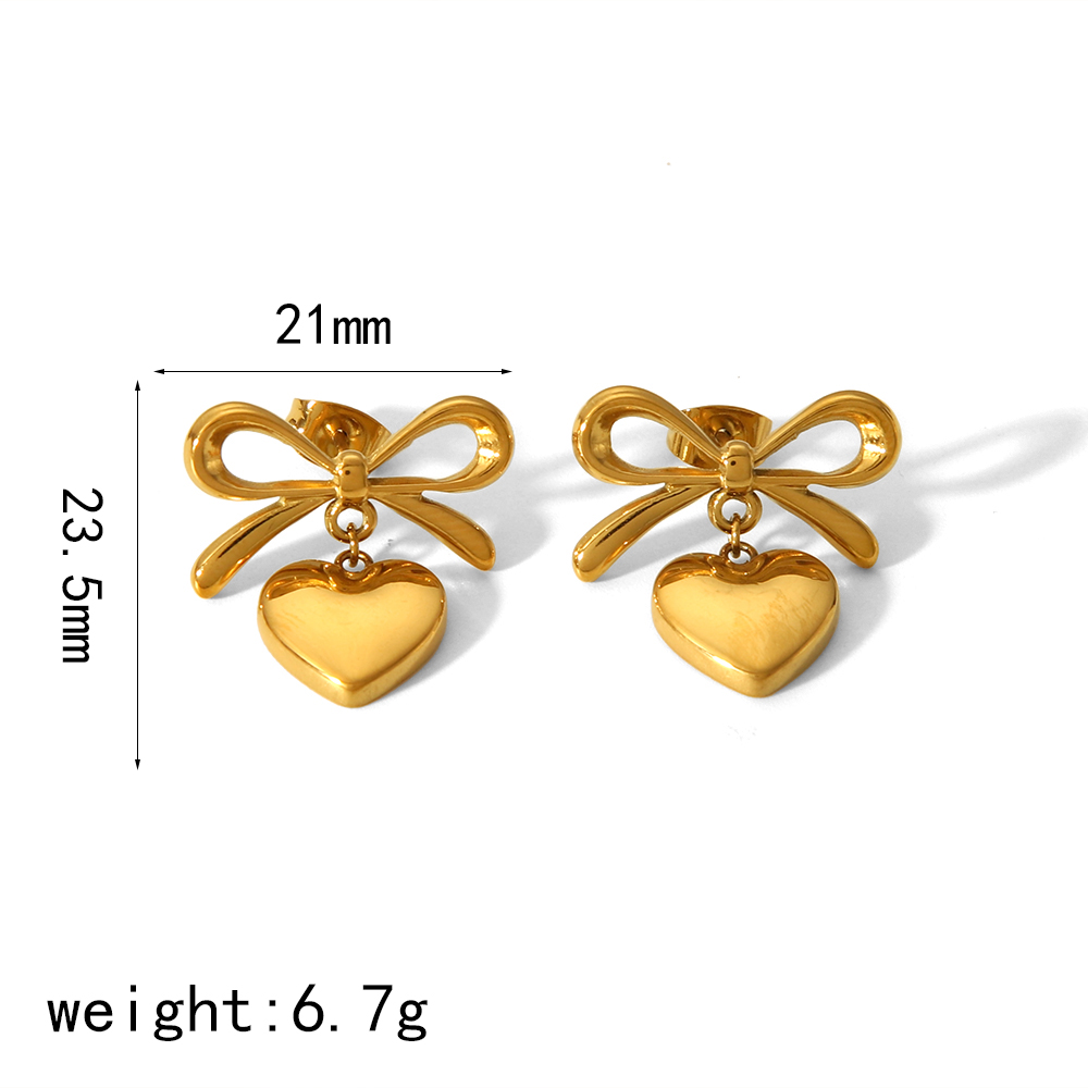 1 paire de boucles d'oreilles pendantes en acier inoxydable plaqué or  créatives et à la mode, de couleur assortie, pour bijoux pour femmes à porter au quotidien Image5