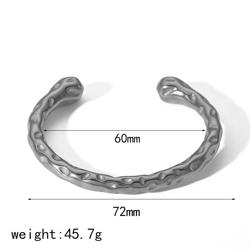 1 Stück klassisches, modisches, offenes Lava-Armband aus 18 Karat vergoldetem Edelstahl für Damen, Schmuck für den Alltag h5 Bild7