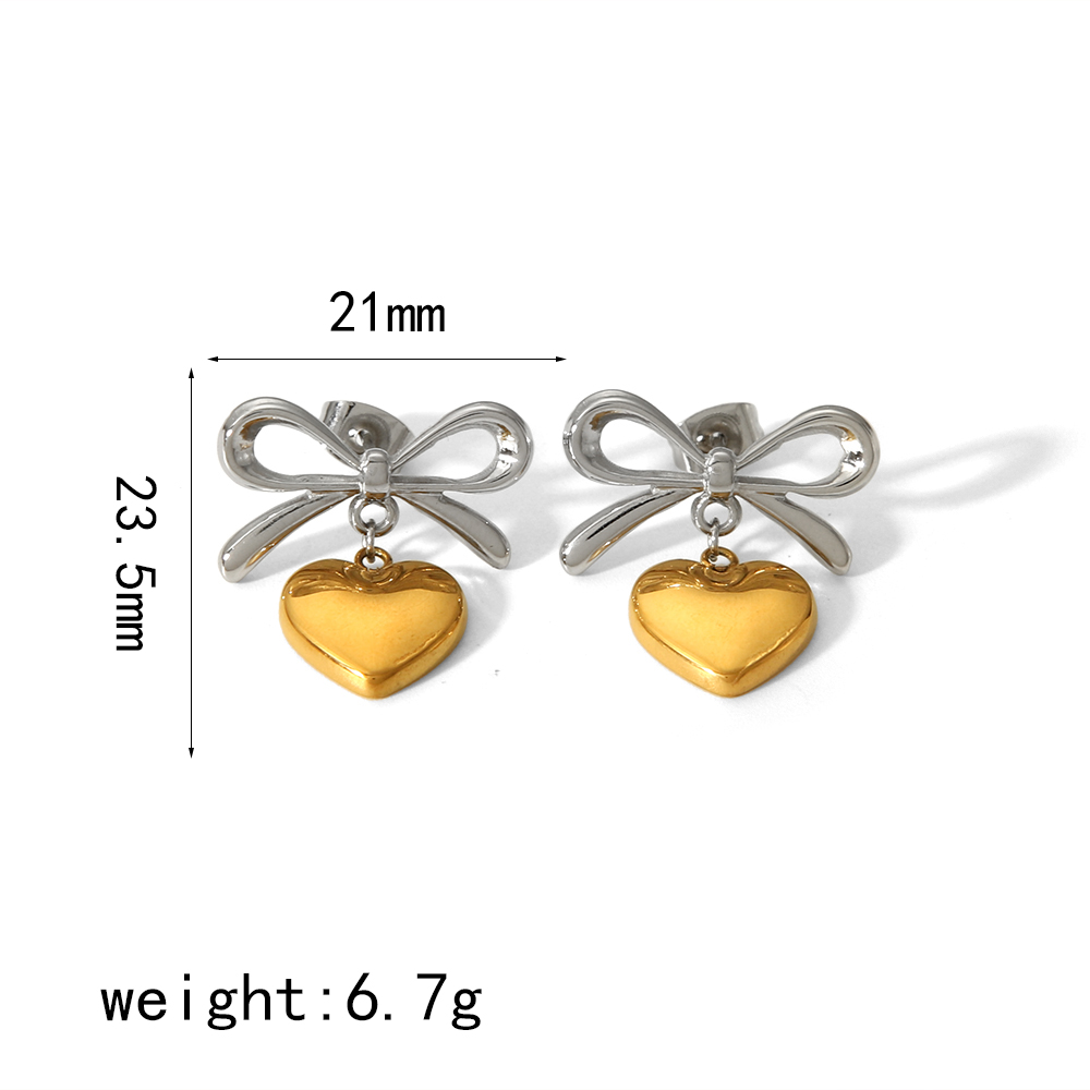 1 paire de boucles d'oreilles pendantes en acier inoxydable plaqué or  créatives et à la mode, de couleur assortie, pour bijoux pour femmes à porter au quotidien Image8