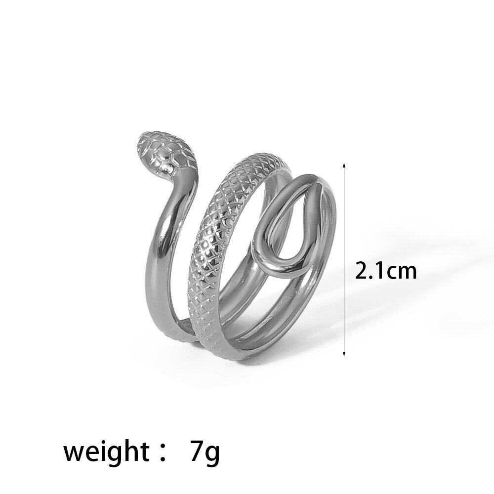 1 pair simple series classic geometric stainless steel gold plated women single ring h5 Picture5