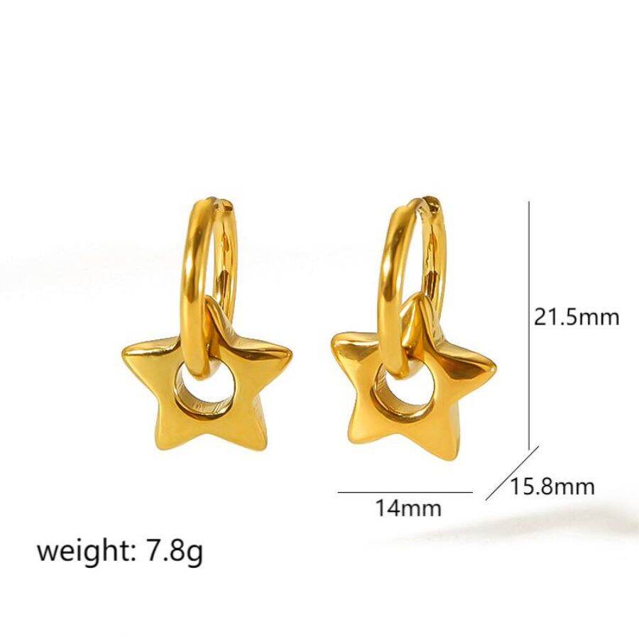 1 pair simple flower gold plated Drop Earrings h5 Picture9